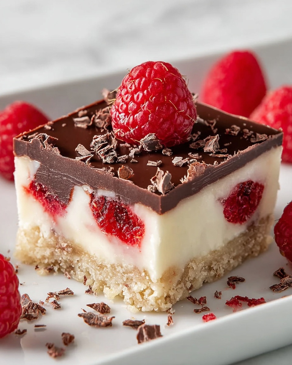 Dark Chocolate Raspberry Bars Recipe - Recipe Image