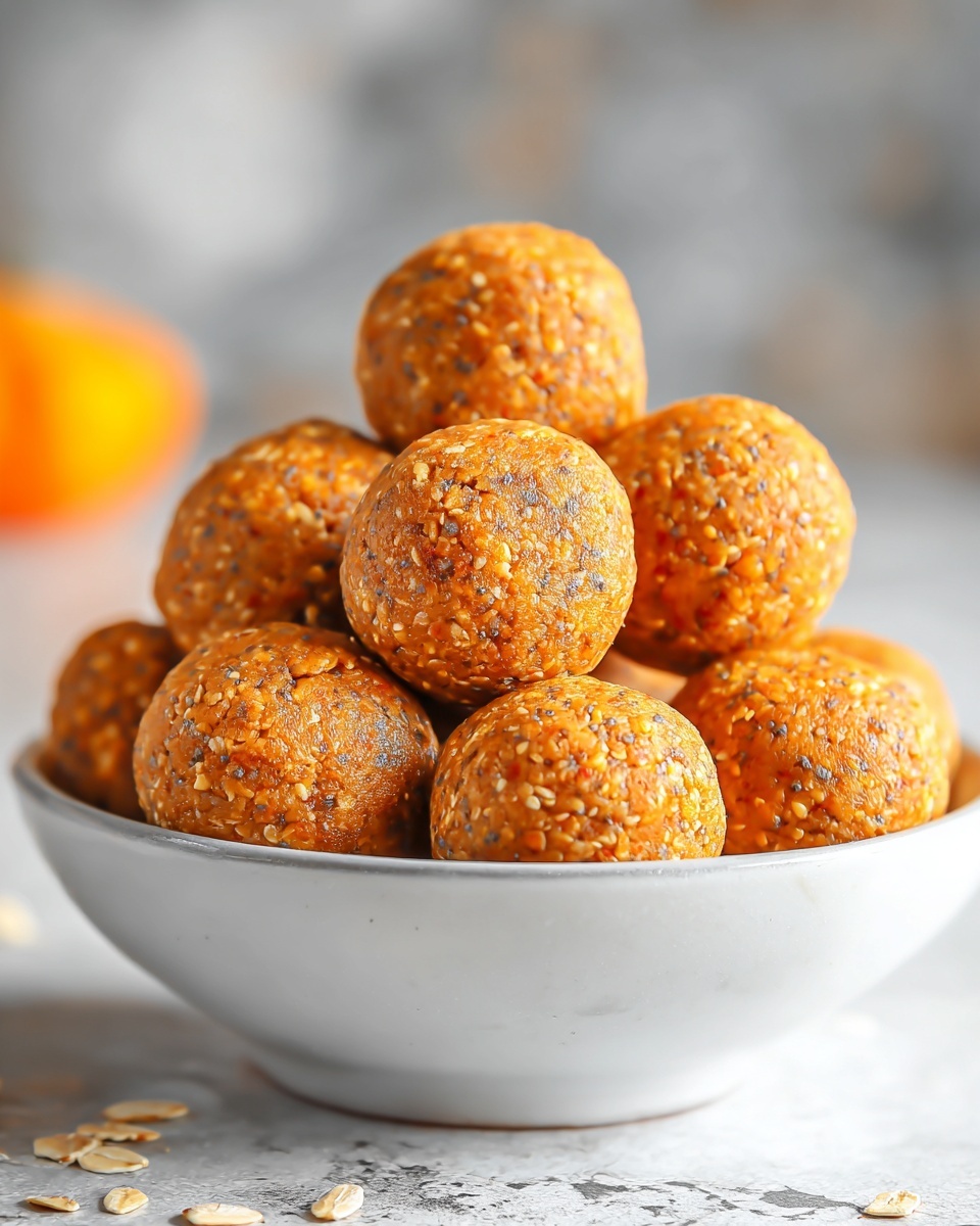 No-Bake Healthy Pumpkin Pie Energy Balls Recipe - Recipe Image