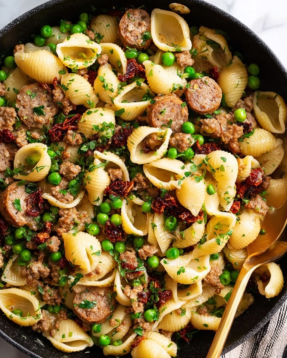 Sausage and Pea Pasta Recipe - Recipe Image