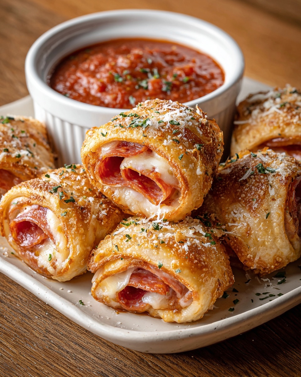 Cheesy Pepperoni Pizza Roll Ups Recipe - Recipe Image