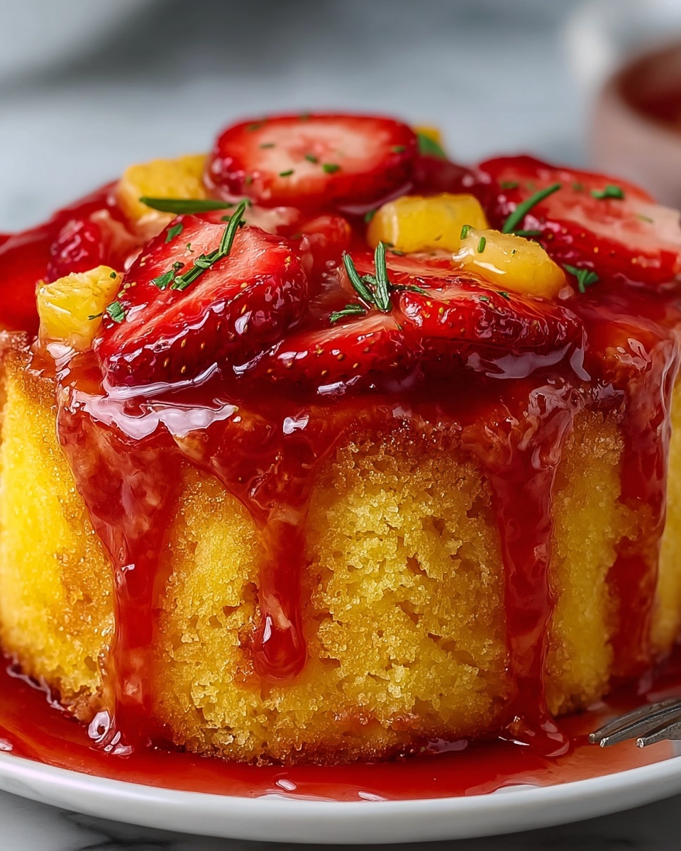 Strawberry Pineapple Pound Cake Recipe - Recipe Image