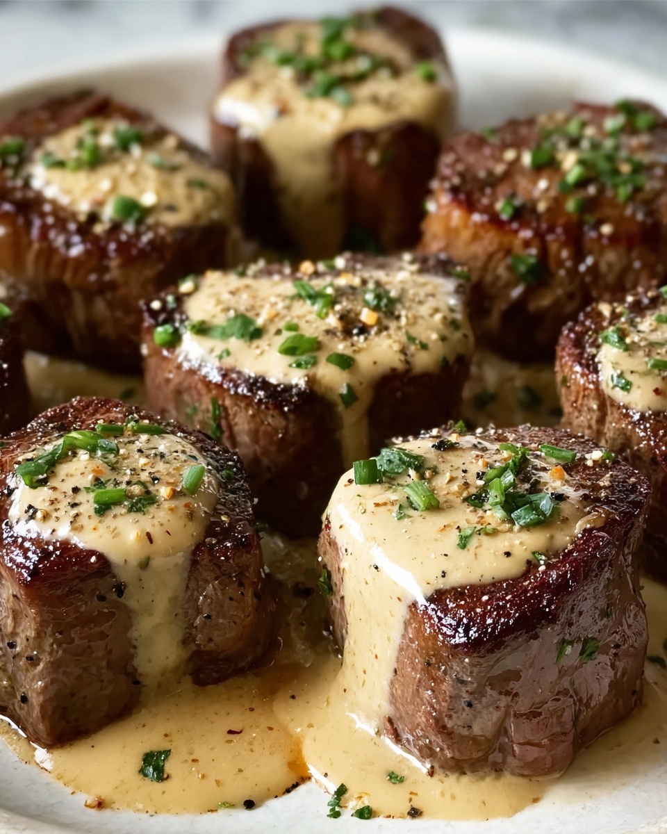 Garlic Butter Steak Bites with Parmesan Cream Sauce Recipe - Recipe Image