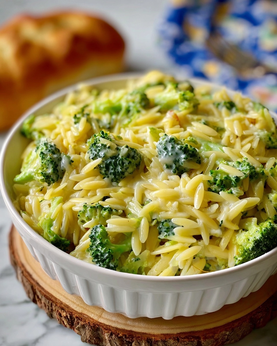 One-Pot Broccoli Cheese Orzo Recipe - Recipe Image