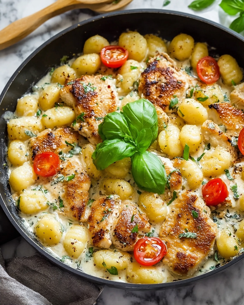Garlic Chicken Gnocchi Skillet Recipe - Recipe Image
