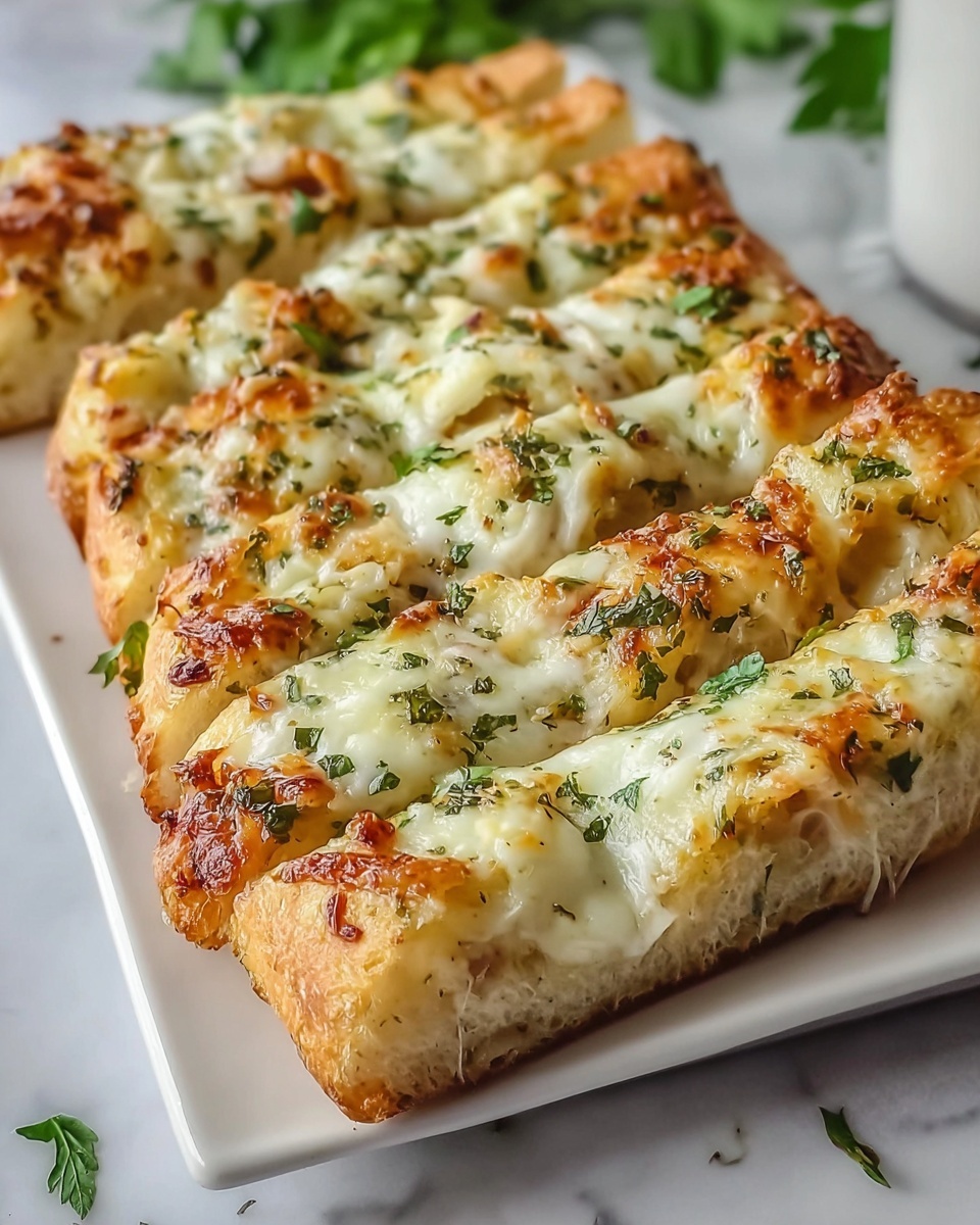 Chicken Alfredo Stuffed Garlic Bread Subs Recipe - Recipe Image