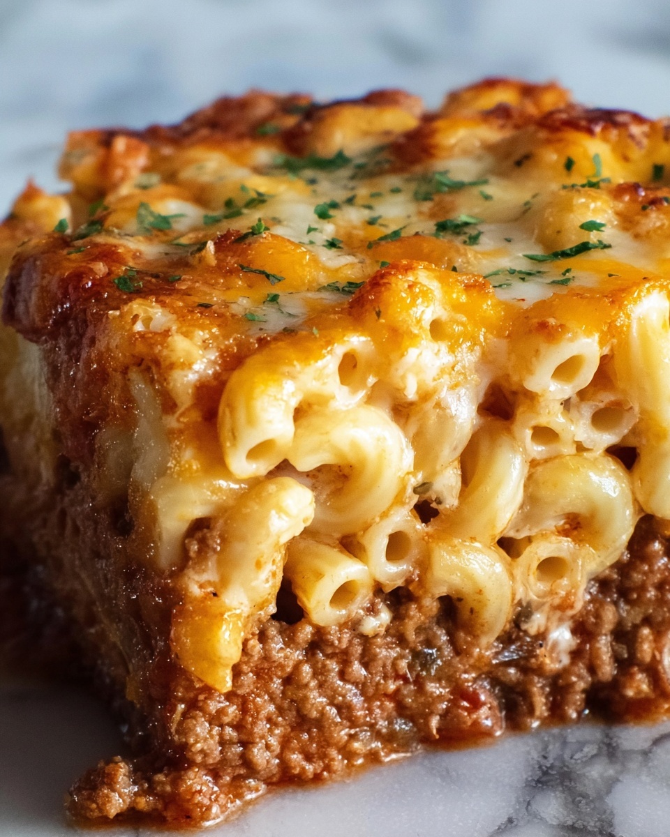 Mac ānā Cheese-Stuffed Meatloaf Recipe - Recipe Image