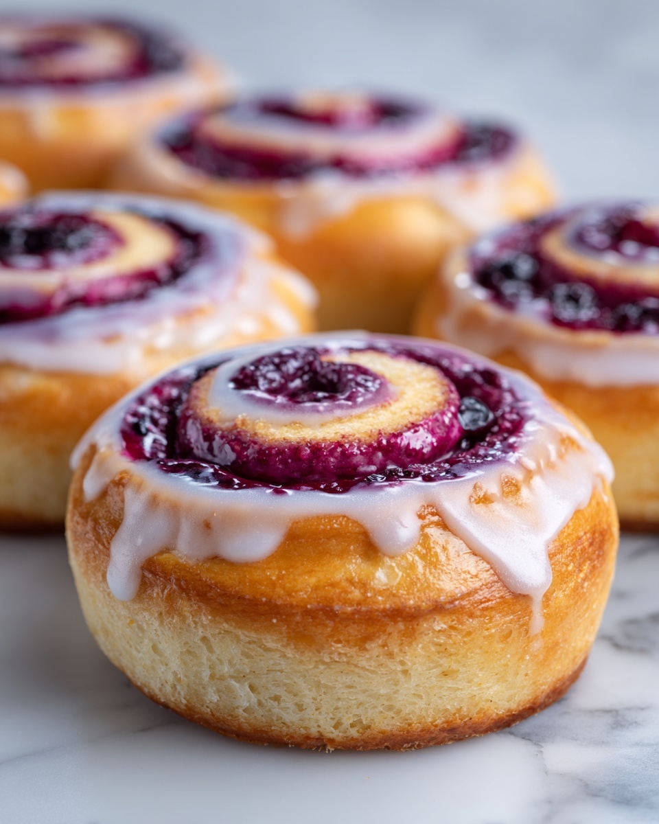 Blueberry Cheesecake Swirl Rolls Recipe - Recipe Image