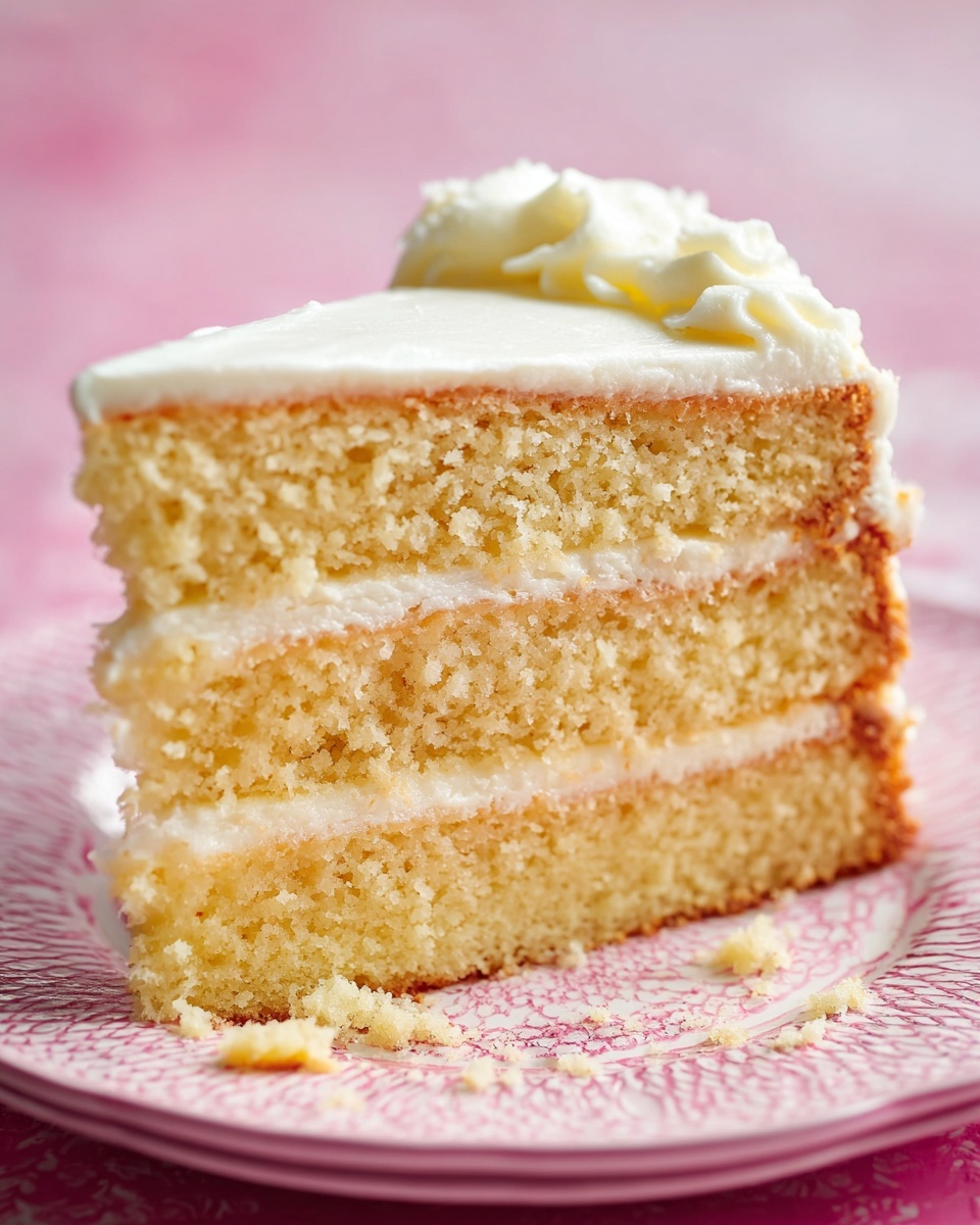 Vanilla Cake with Buttercream and Festive Sprinkles Recipe - Recipe Image