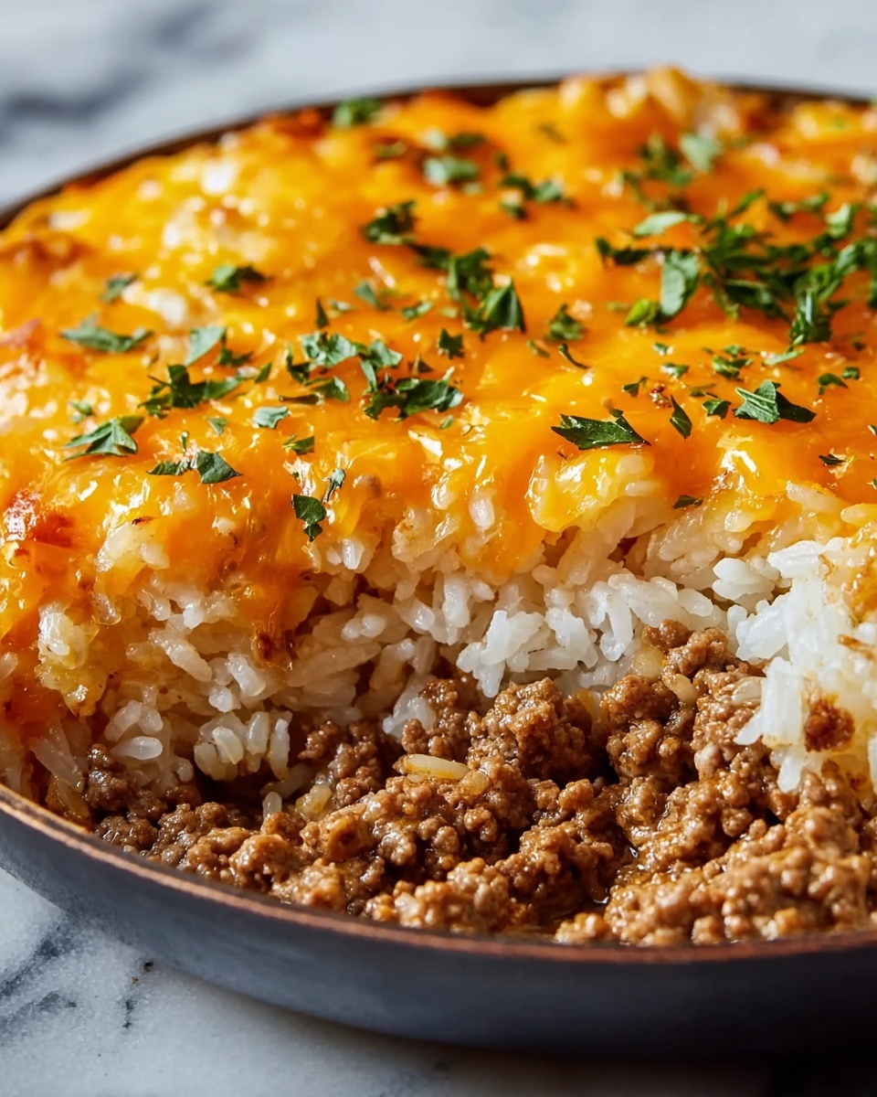 Cheesy Ground Beef and Rice Casserole Recipe - Recipe Image