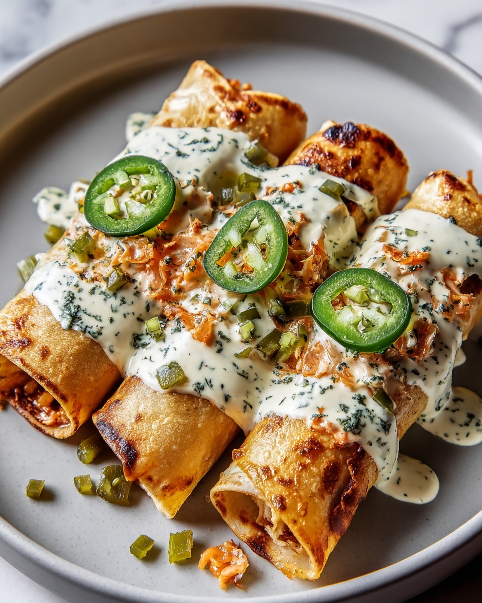 Cheesy Pumpkin Taquitos with Roasted Jalapeño Pepita Crema Recipe - Recipe Image