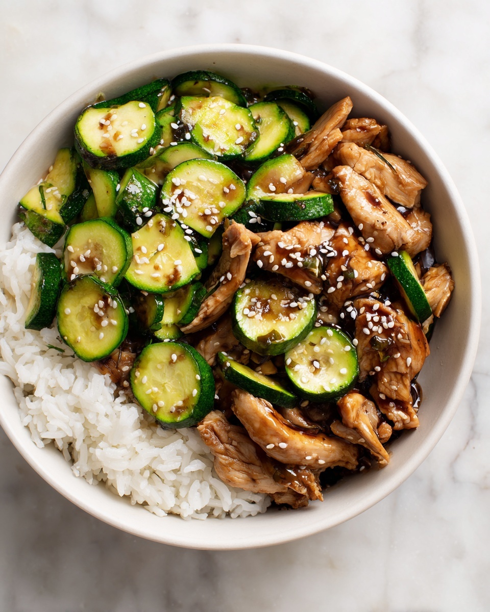 Ponzu Zucchini Stir Fry with Chicken Recipe - Recipe Image