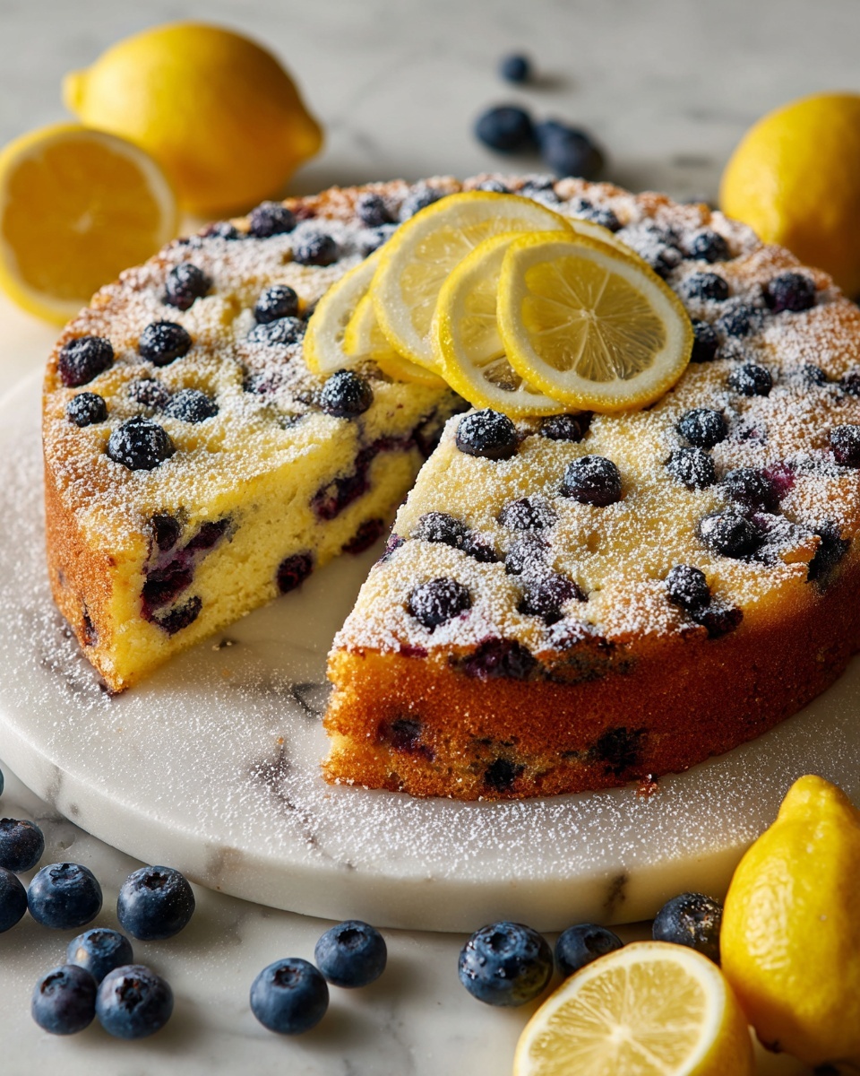 Easy Vegan Lemon Blueberry Cake Recipe - Recipe Image