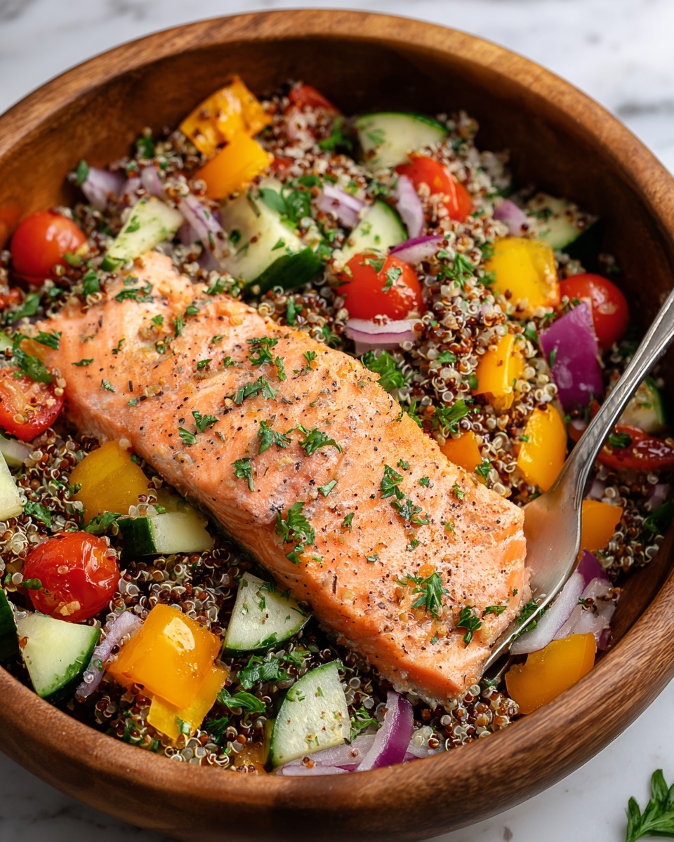 Greek Salmon Quinoa Salad Recipe - Recipe Image