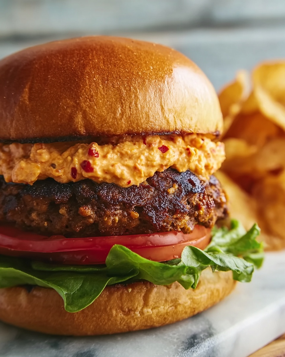 Burgers with Pimento Cheese Recipe - Recipe Image