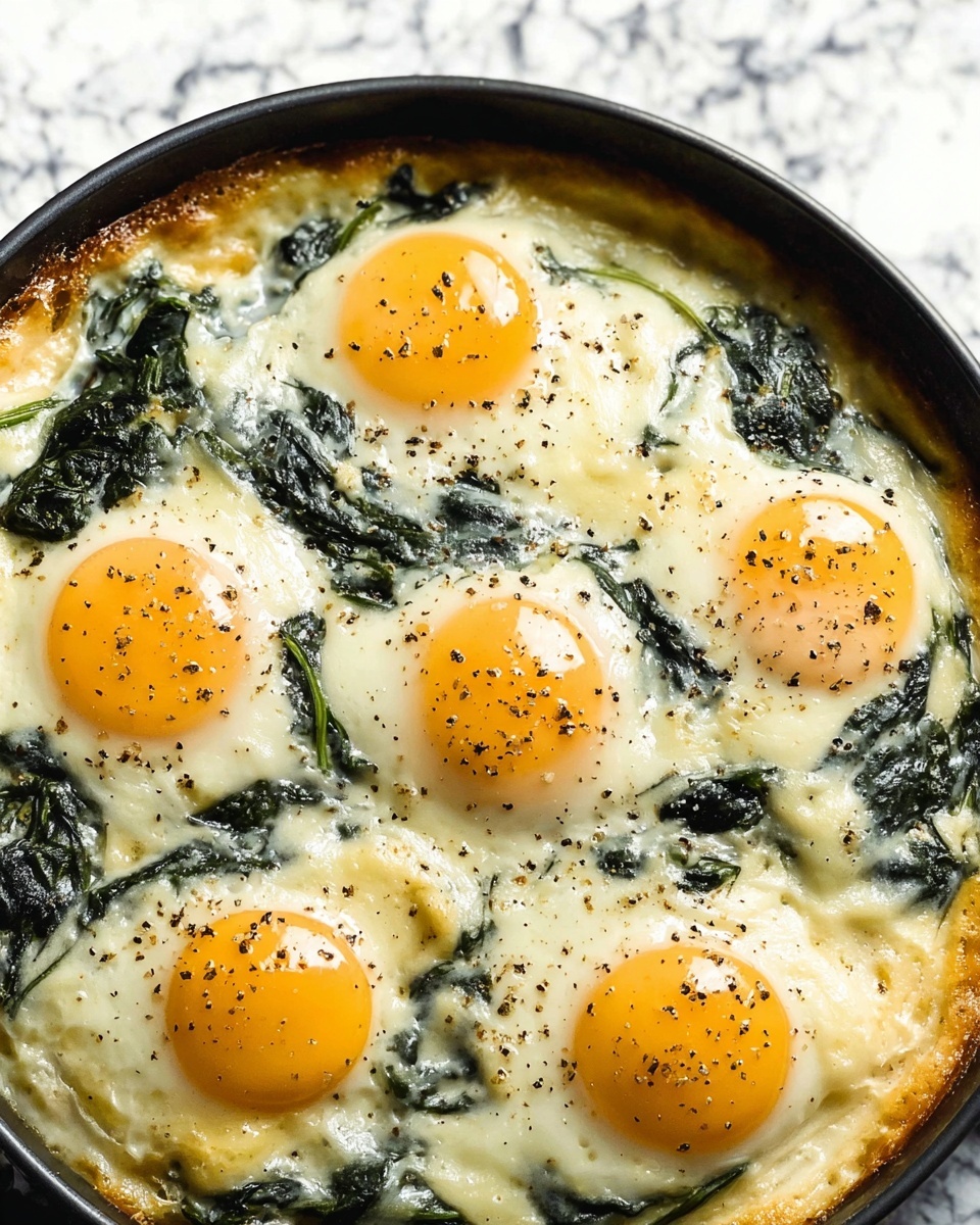 Baked Eggs Florentine Recipe - Recipe Image