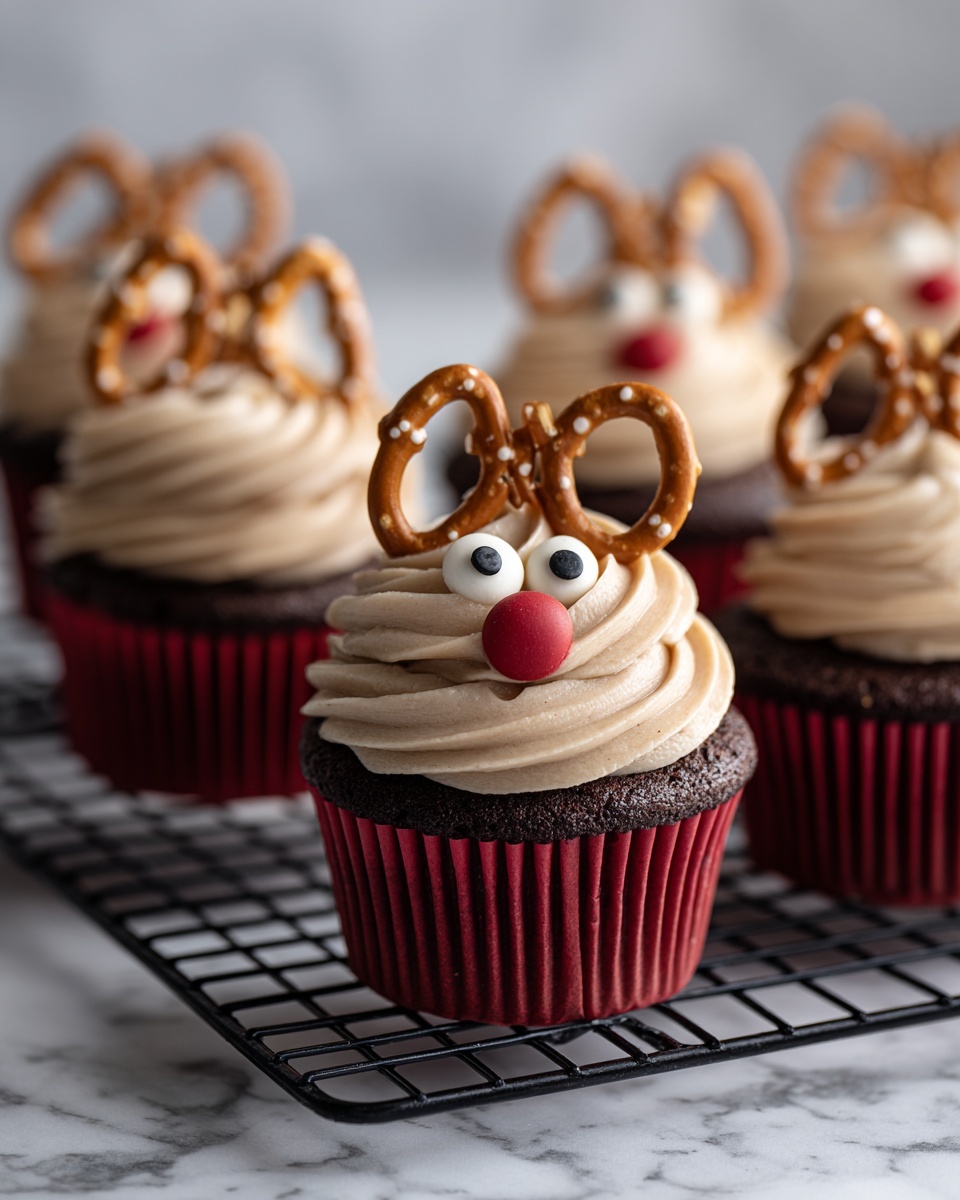 Easy Reindeer Cupcakes Recipe - Recipe Image