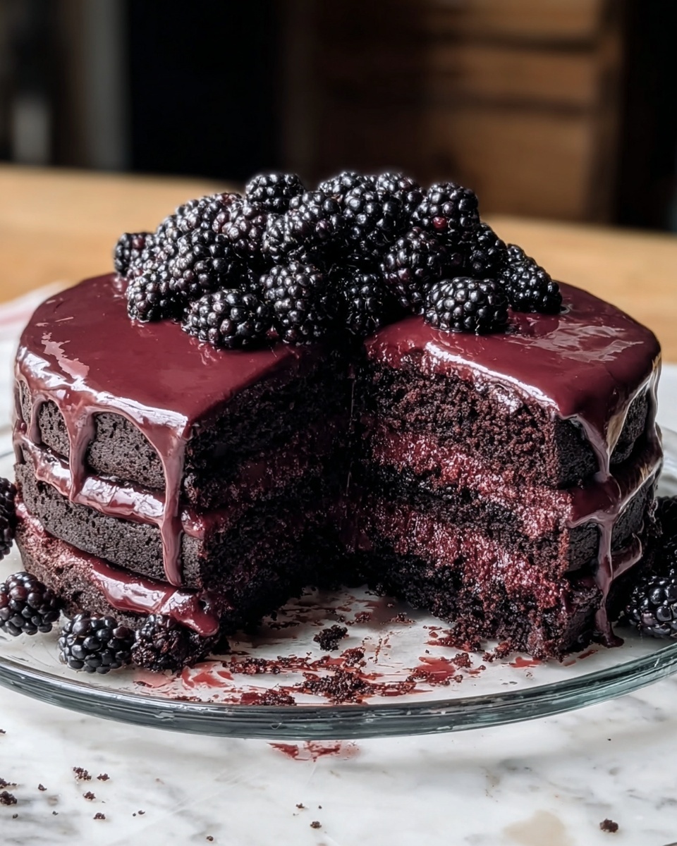 Blackberry Velvet Gothic Cake Recipe - Recipe Image