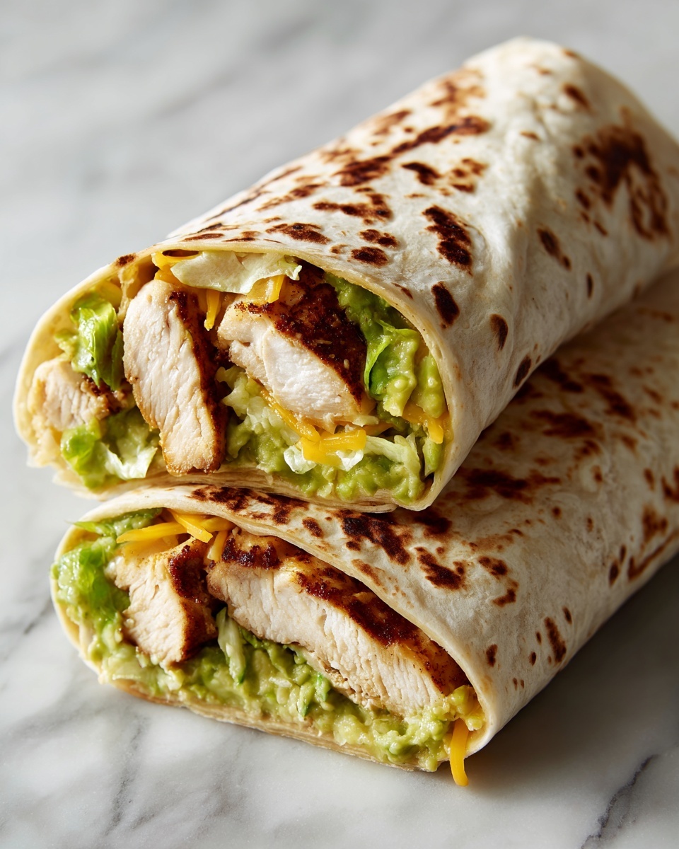 Spicy Cheesy Garlic Chicken & Avocado Wraps Recipe - Recipe Image