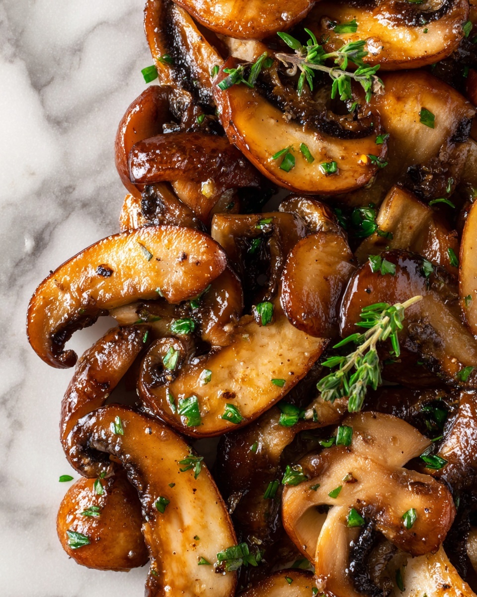 Garlic Butter Grilled Mushrooms Recipe - Recipe Image
