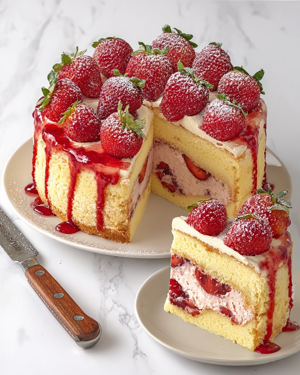 Strawberry Cheesecake Pound Cake Recipe - Recipe Image