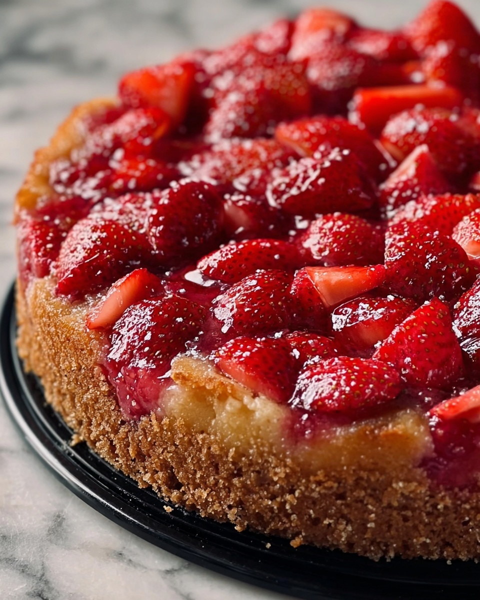 Nana's Strawberry Rhubarb Cake Recipe - Recipe Image