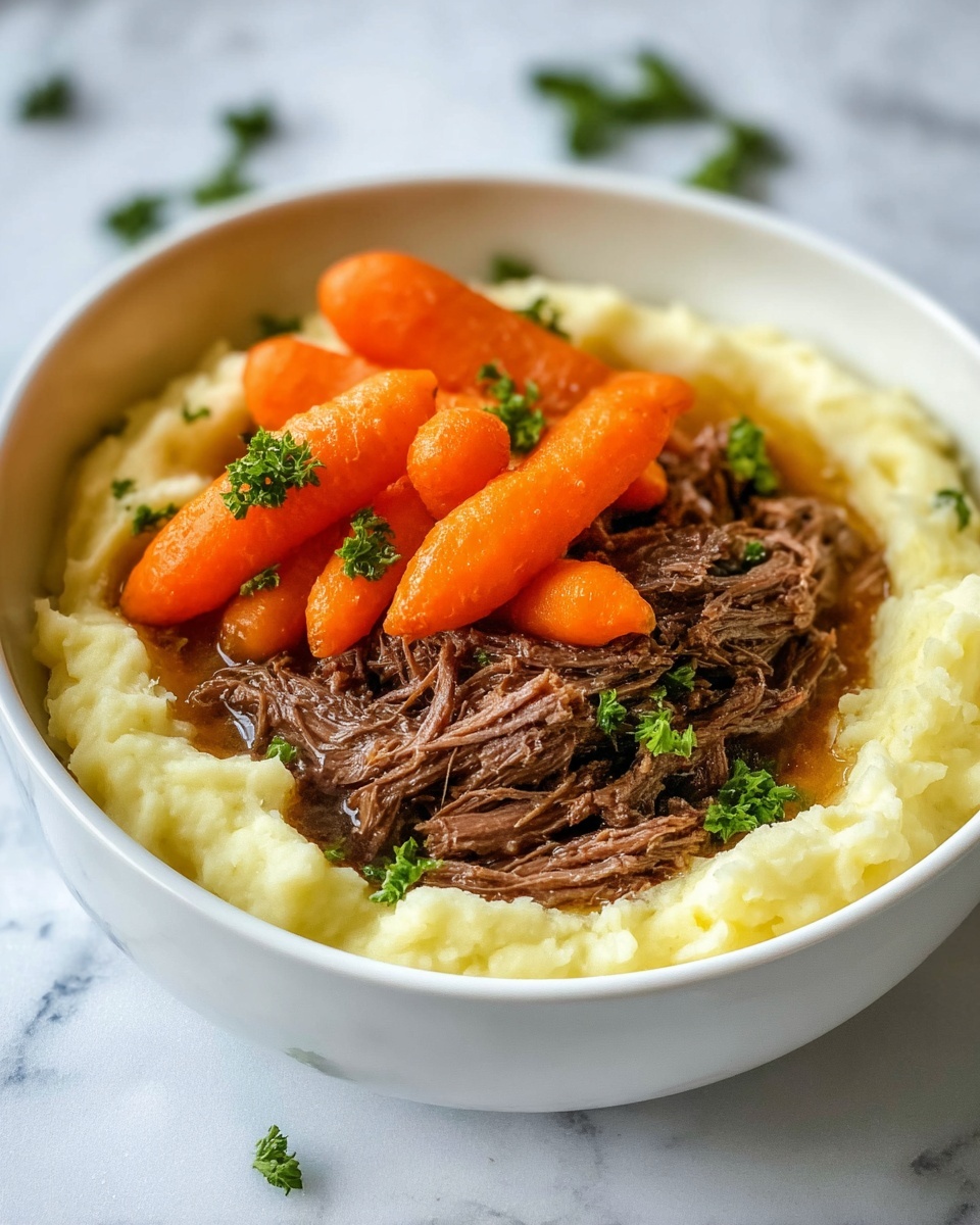 Slow Cooker Garlic Herb Pot Roast Recipe - Recipe Image
