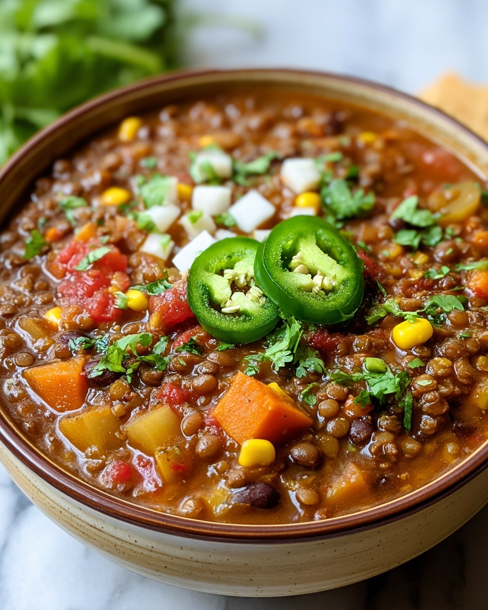 Three-Bean Sweet Potato Chili Recipe - Recipe Image