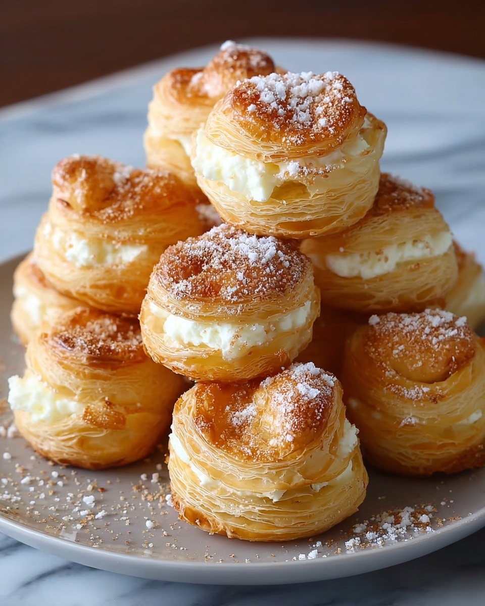 Cinnamon Cream Cheese Pastry Puffs Recipe - Recipe Image