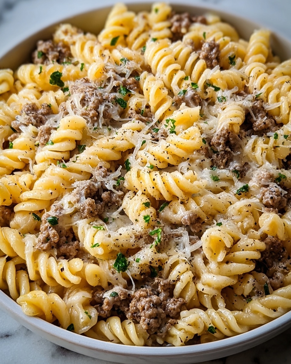 One-Pot Beef and Cheddar Ranch Pasta Recipe - Recipe Image