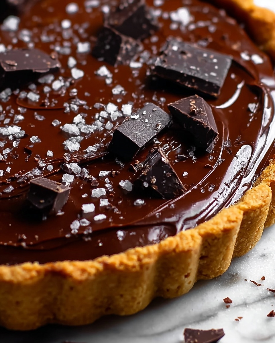 Salted Dark Chocolate Tart Recipe - Recipe Image