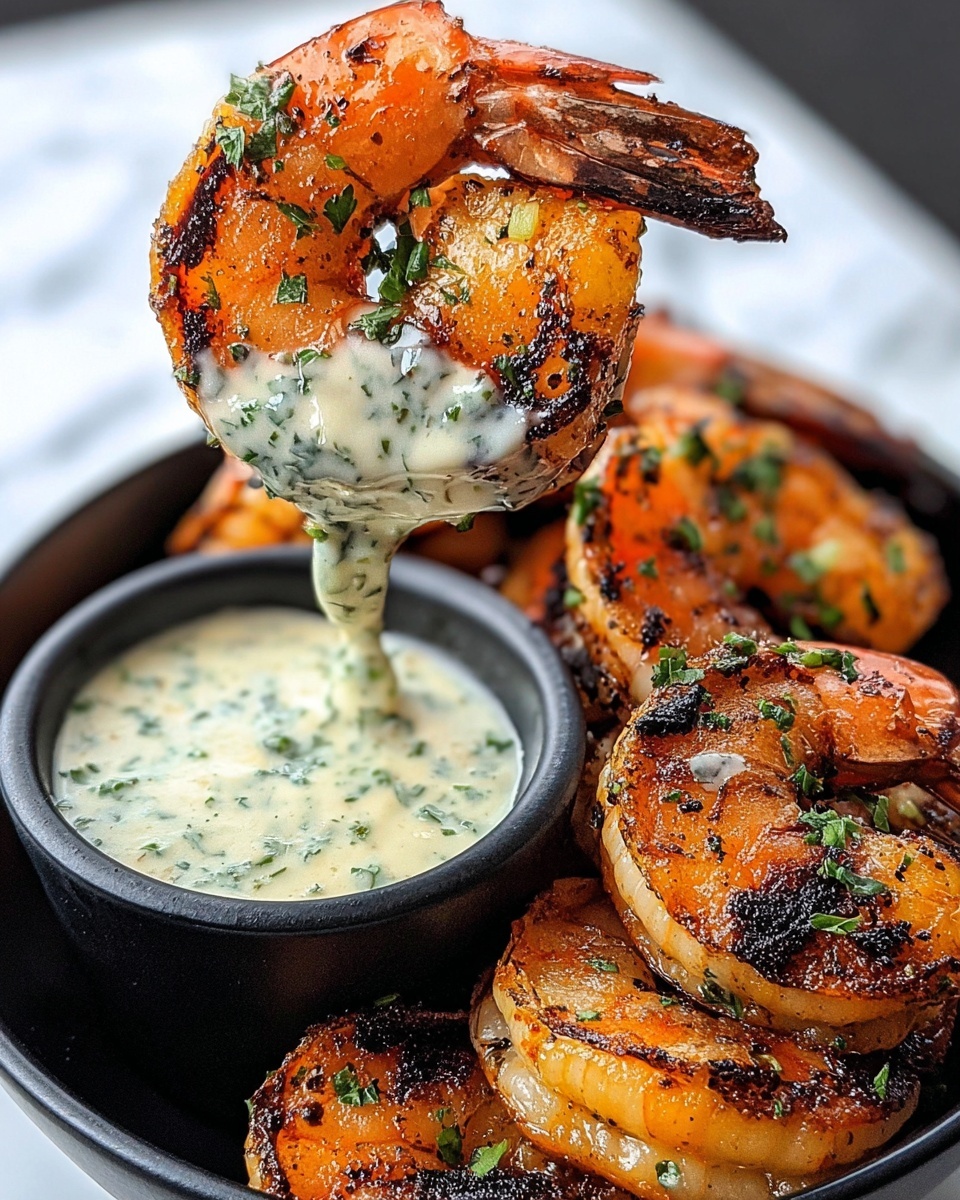Spicy Garlic Parmesan Grilled Shrimp with Lemon-Herb Aioli Recipe - Recipe Image