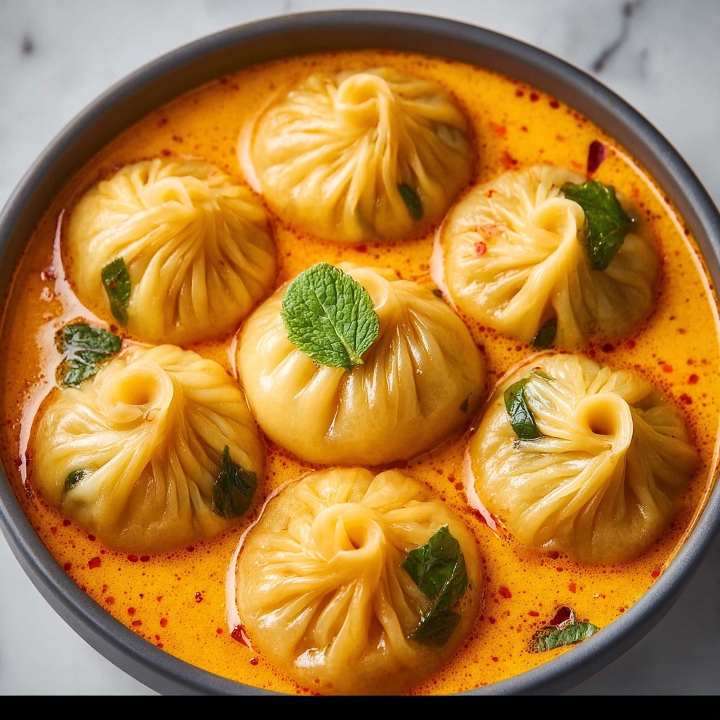 Soup Dumplings in Thai Red Curry Sauce Recipe - Recipe Image