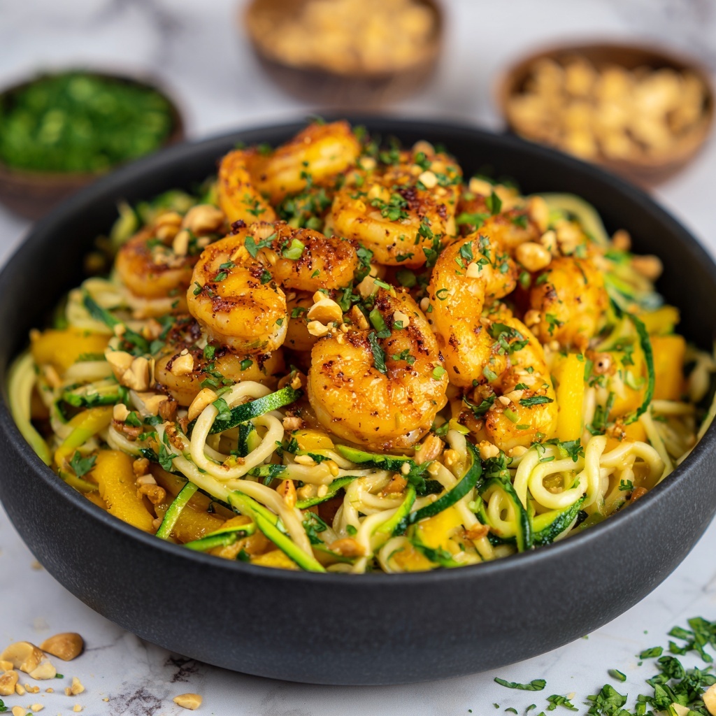 Zucchini Noodle Pad Thai with Shrimp Recipe - Recipe Image