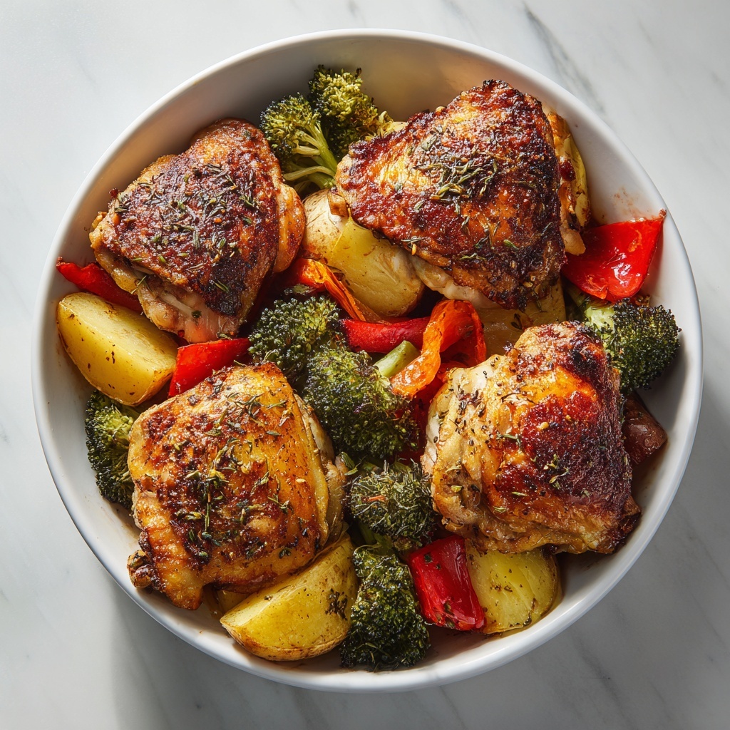 Roasted Garlic Chicken and Vegetables Recipe - Recipe Image