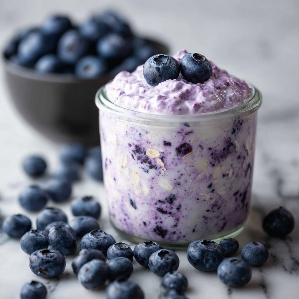 Blueberry Overnight Oats (Easy & Healthy) Recipe - Recipe Image