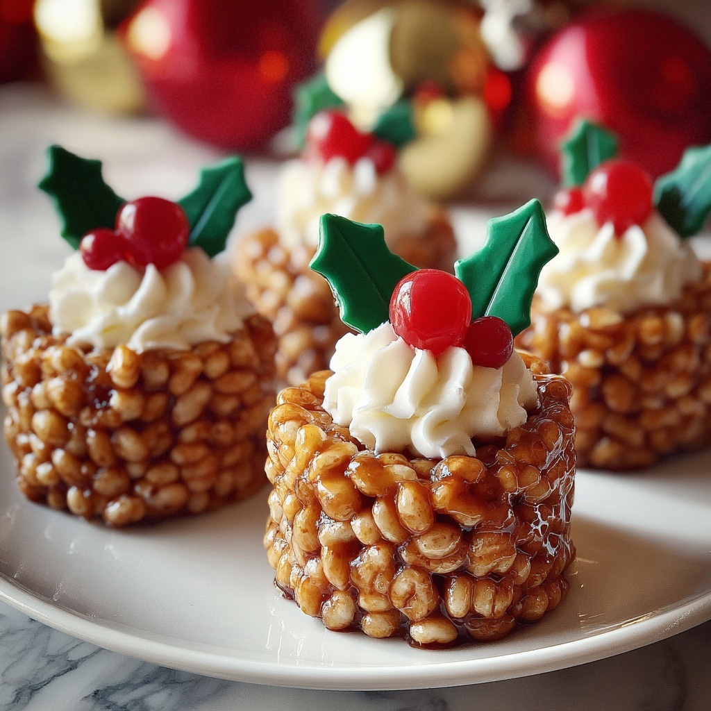 Rice Krispie Christmas Puddings Recipe - Recipe Image