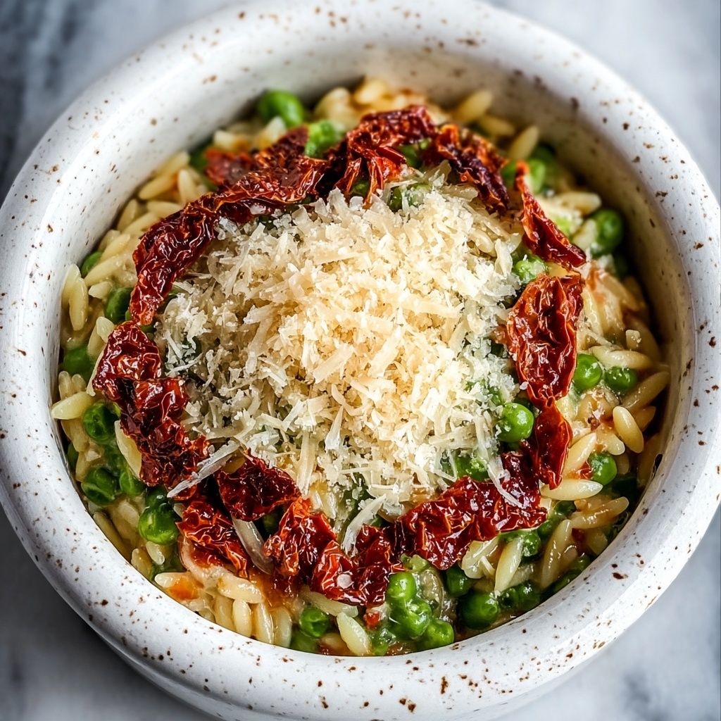 Spring Sun-Dried Tomato Orzotto with Asparagus and Basil Recipe - Recipe Image