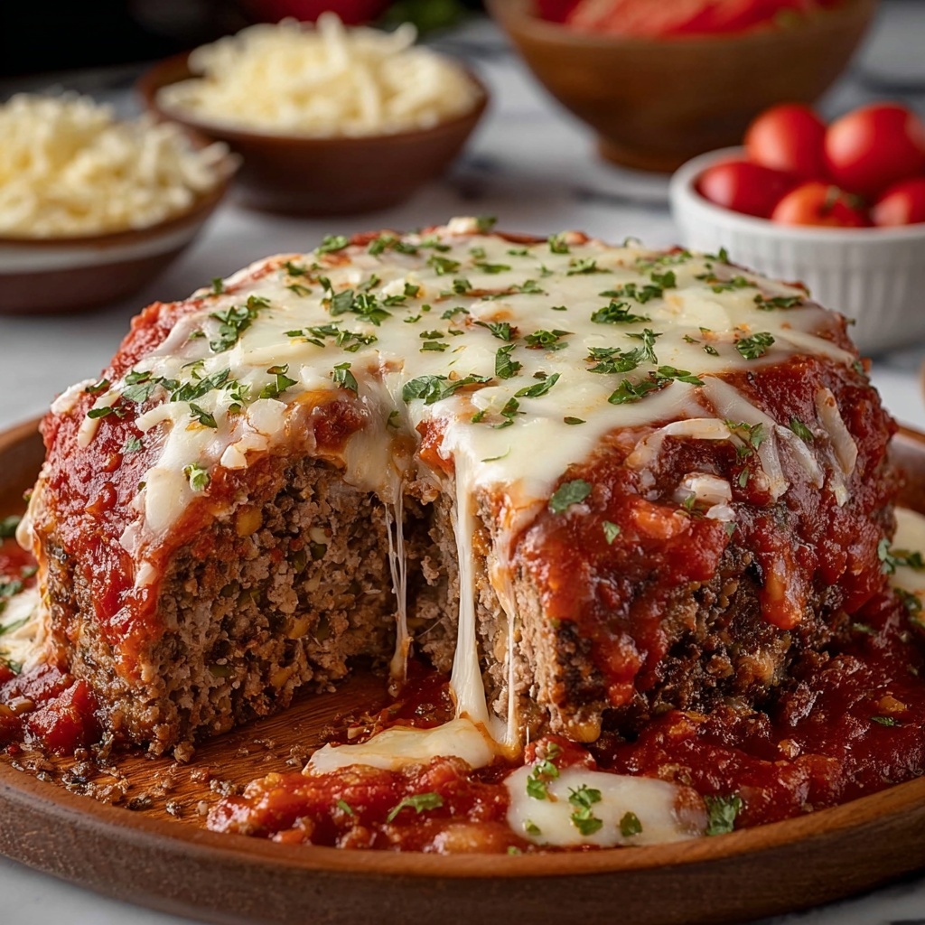 Classic Italian Meatloaf with Mozzarella and Marinara Recipe - Recipe Image