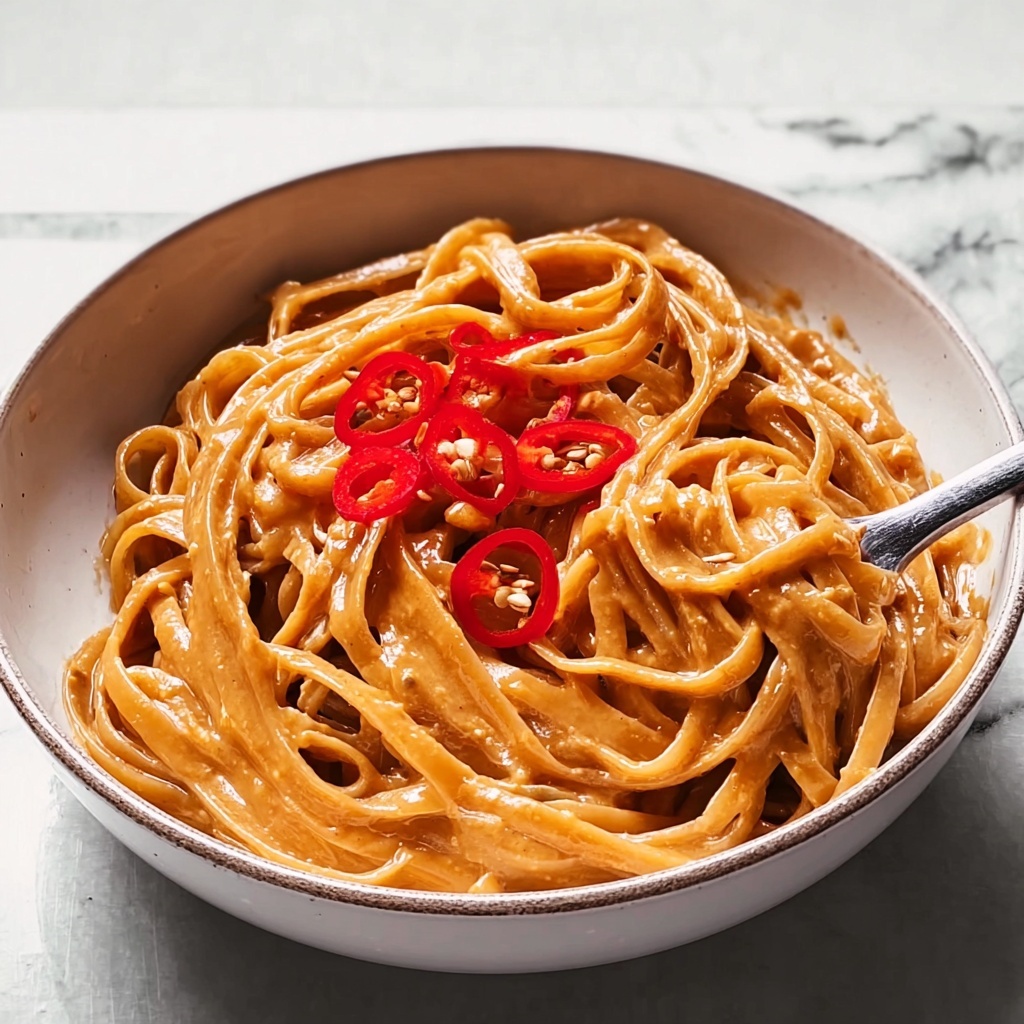One-Pot Spicy Gochujang Alfredo Pasta Recipe - Recipe Image