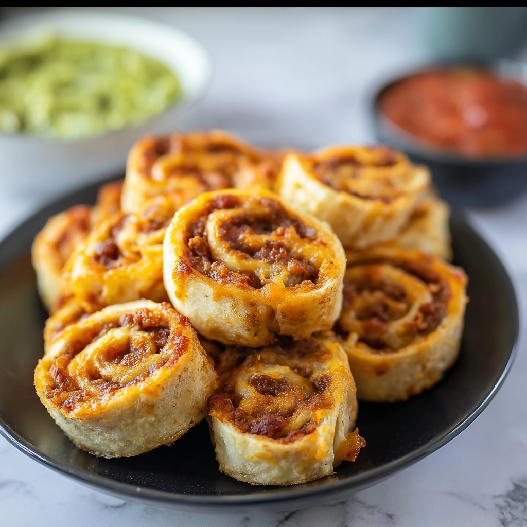 Cheesy Taco Pinwheels Recipe - Recipe Image