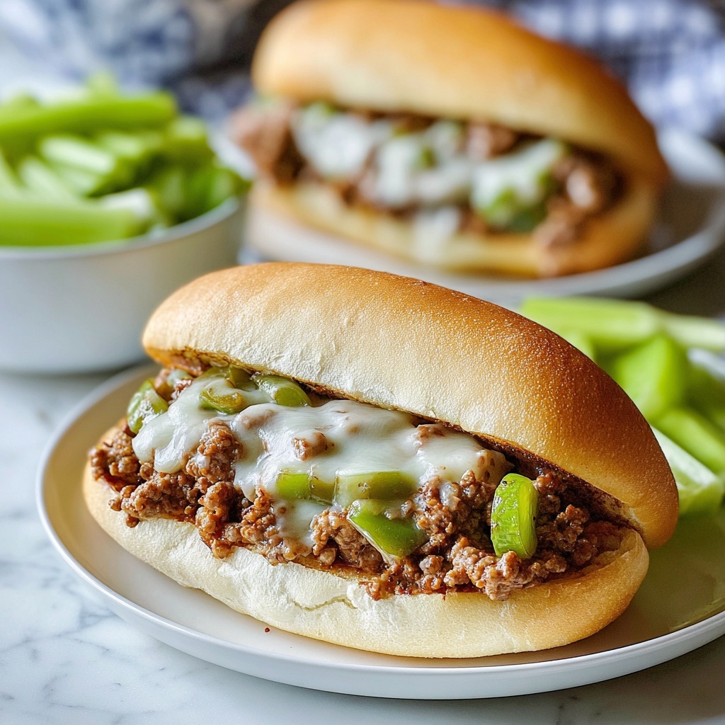 Ground Beef Philly Cheese Steak Recipe - Recipe Image