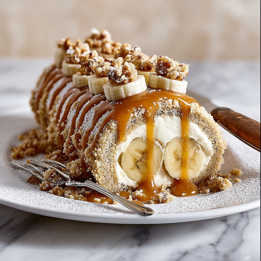 Caramel Banana Cake Roll Recipe - Recipe Image