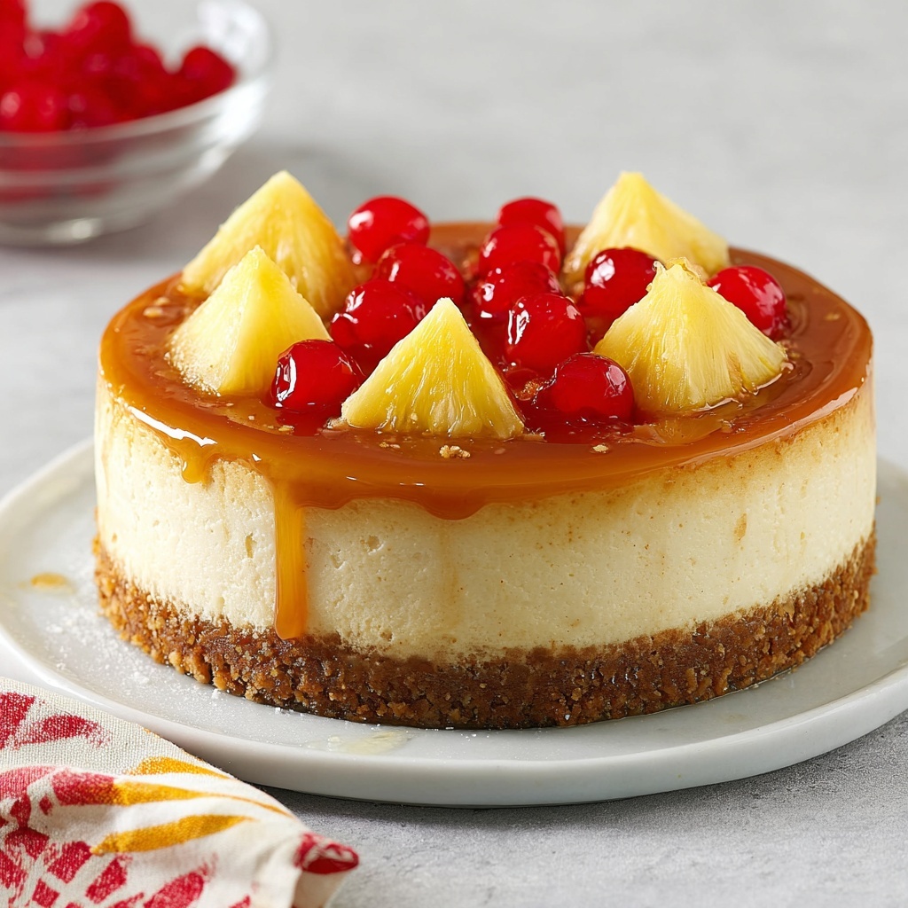 Pineapple Upside-Down Cheesecake Recipe - Recipe Image