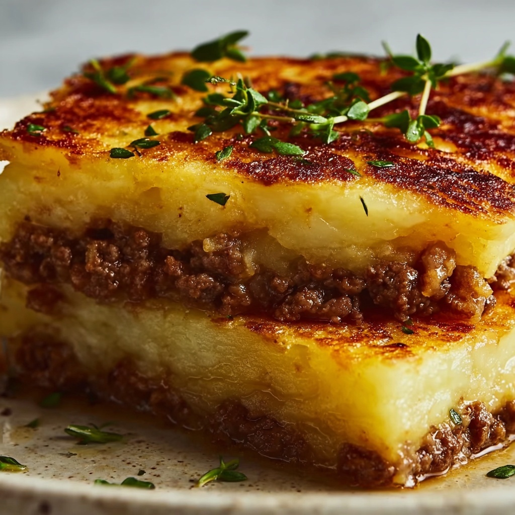 Mashed Potato Pancakes with Ground Beef Filling Recipe - Recipe Image