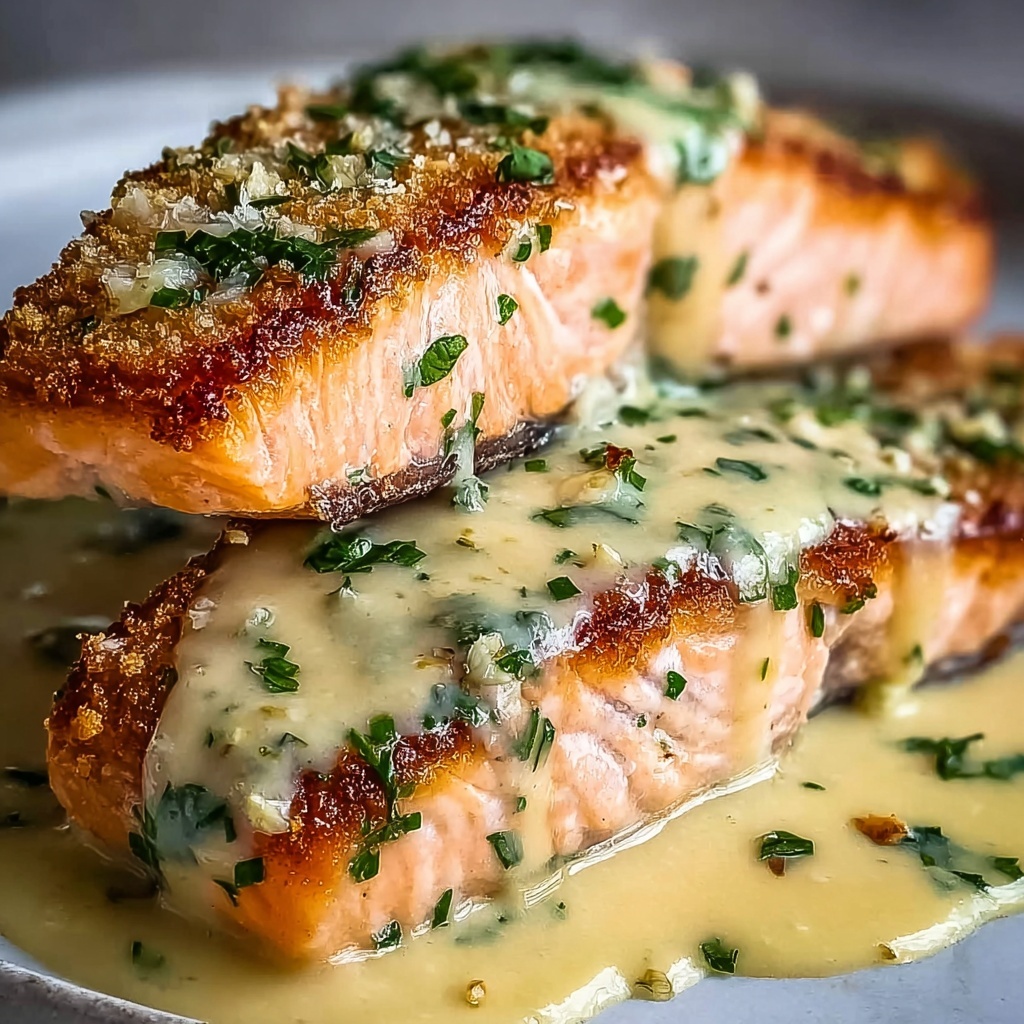 Creamy Garlic Butter Salmon Recipe - Recipe Image