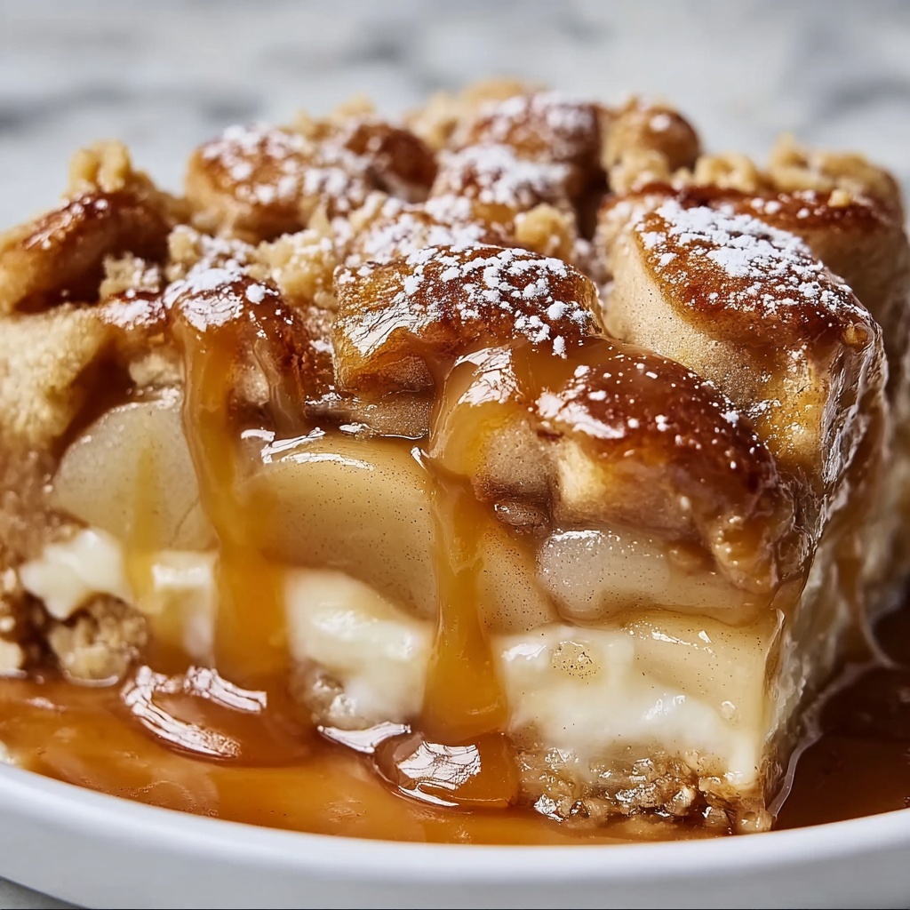 Caramel Apple Cinnamon Roll Dump Cake Recipe - Recipe Image