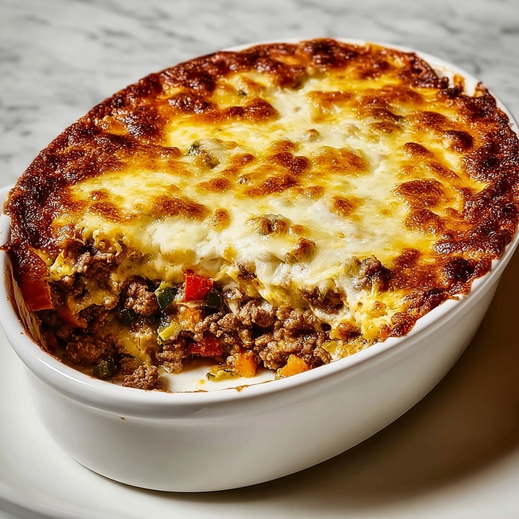 Cheesy Low-Carb Taco Casserole Recipe - Recipe Image