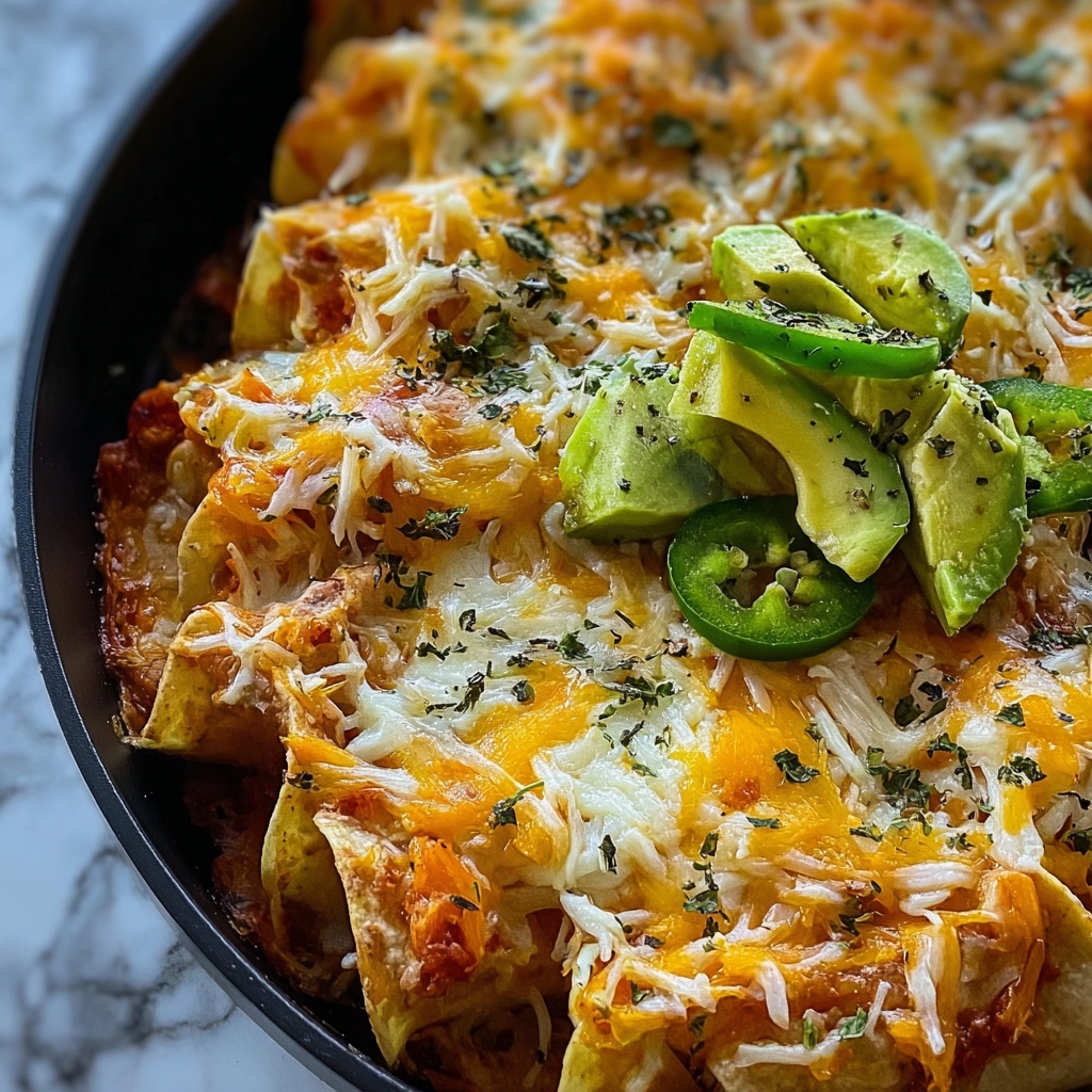 Green Chile and Extra Cheese Chilaquiles Recipe - Recipe Image