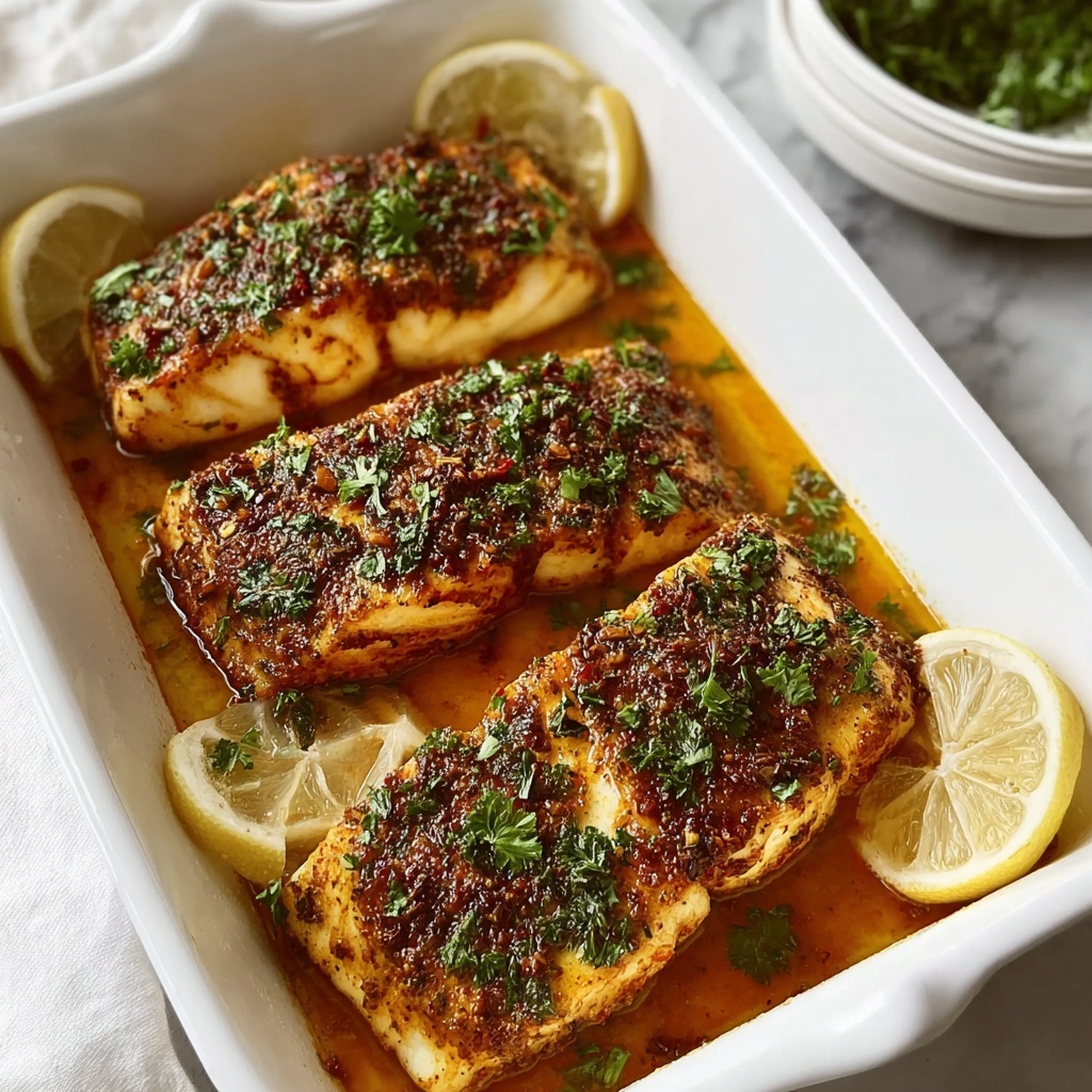 Baked Garlic Butter Cajun Cod Recipe - Recipe Image