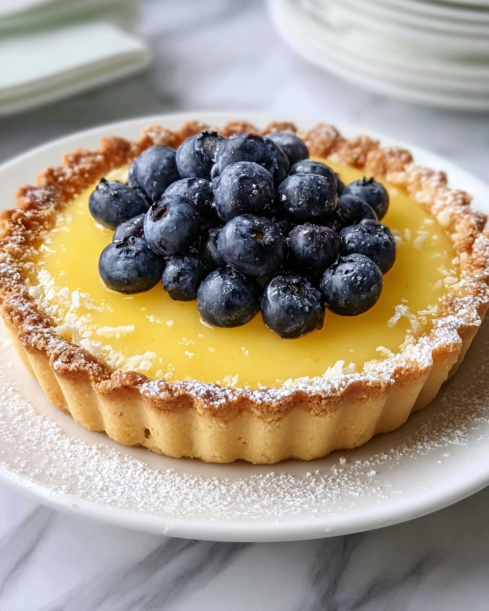 Blueberry Lemon Curd Tart Recipe - Recipe Image